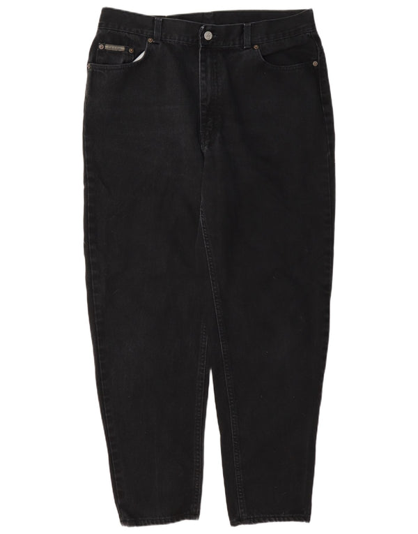 Calvin Klein Mens Tapered Jeans W36 L30 Black Cotton