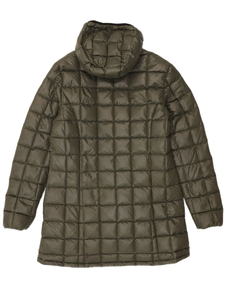 K-Way Womens Hooded Reversible Padded Coat US 6 Medium Black Colourblock