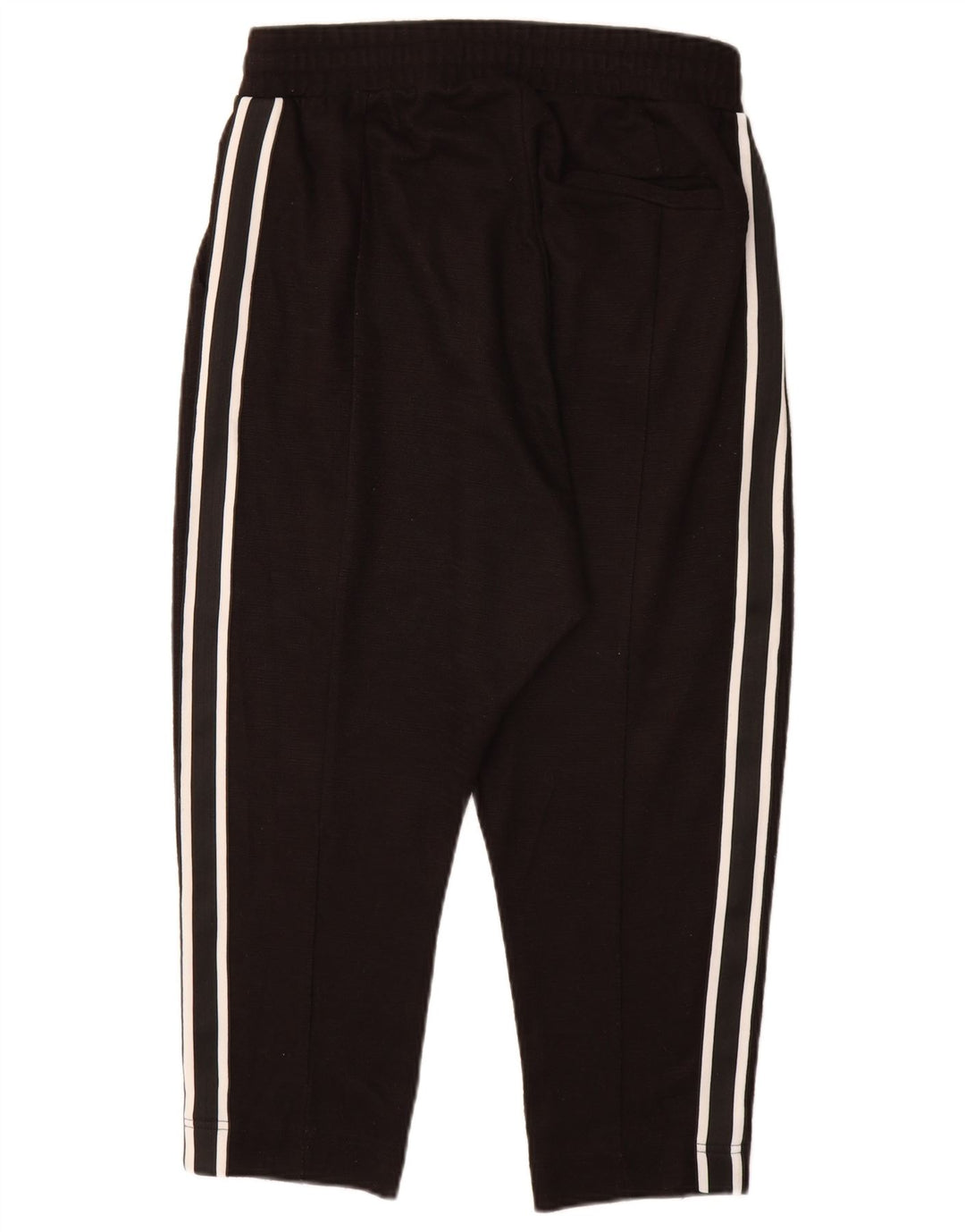 Zara Mens Straight Capri Trousers Large W32 L20 Black Polyester