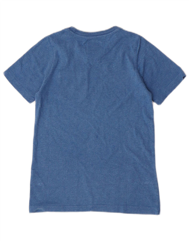 Nike Boys T-Shirt Top 8-9 Years Small Blue Colourblock Cotton