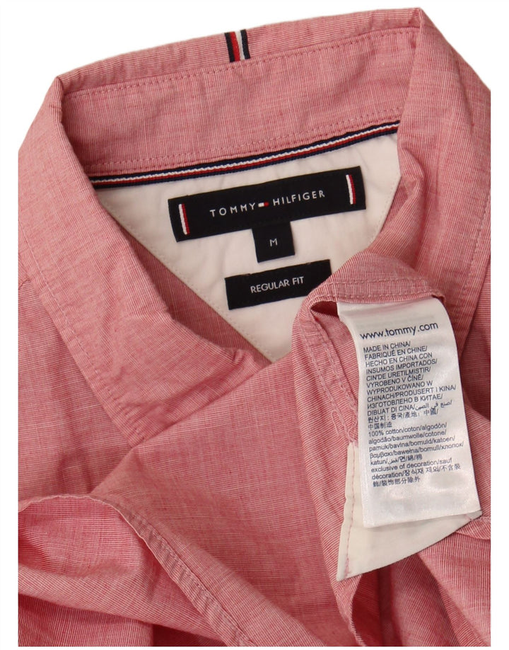 Tommy Hilfiger Mens Regular Fit Shirt Medium Pink Cotton