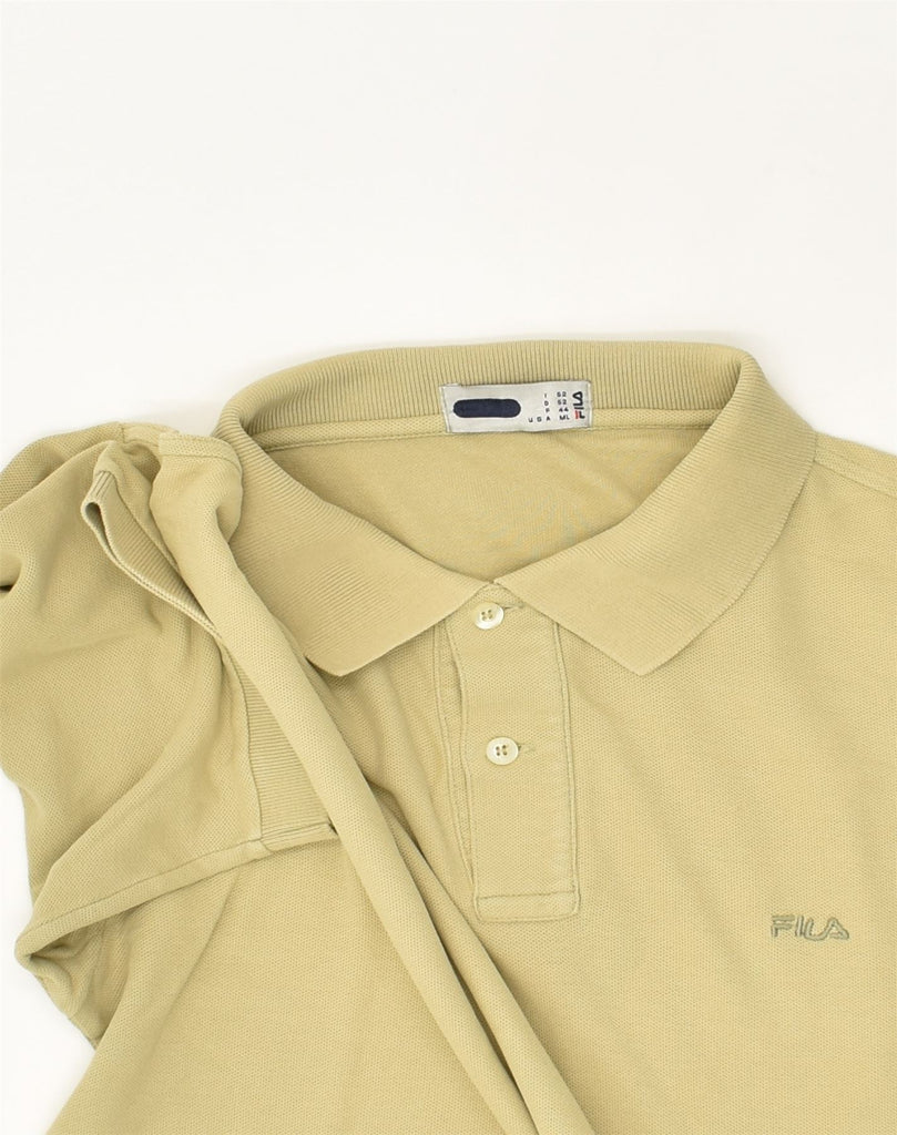 FILA Mens Polo Shirt IT 52 Large Beige Cotton | Vintage Fila | Thrift | Second-Hand Fila | Used Clothing | Messina Hembry 