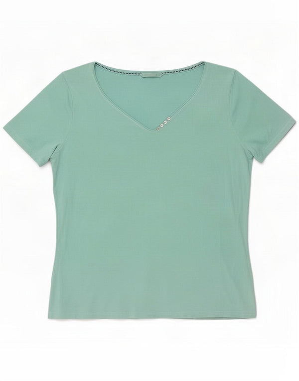 Fat Face Womens T-Shirt Top UK 18 XL Turquoise