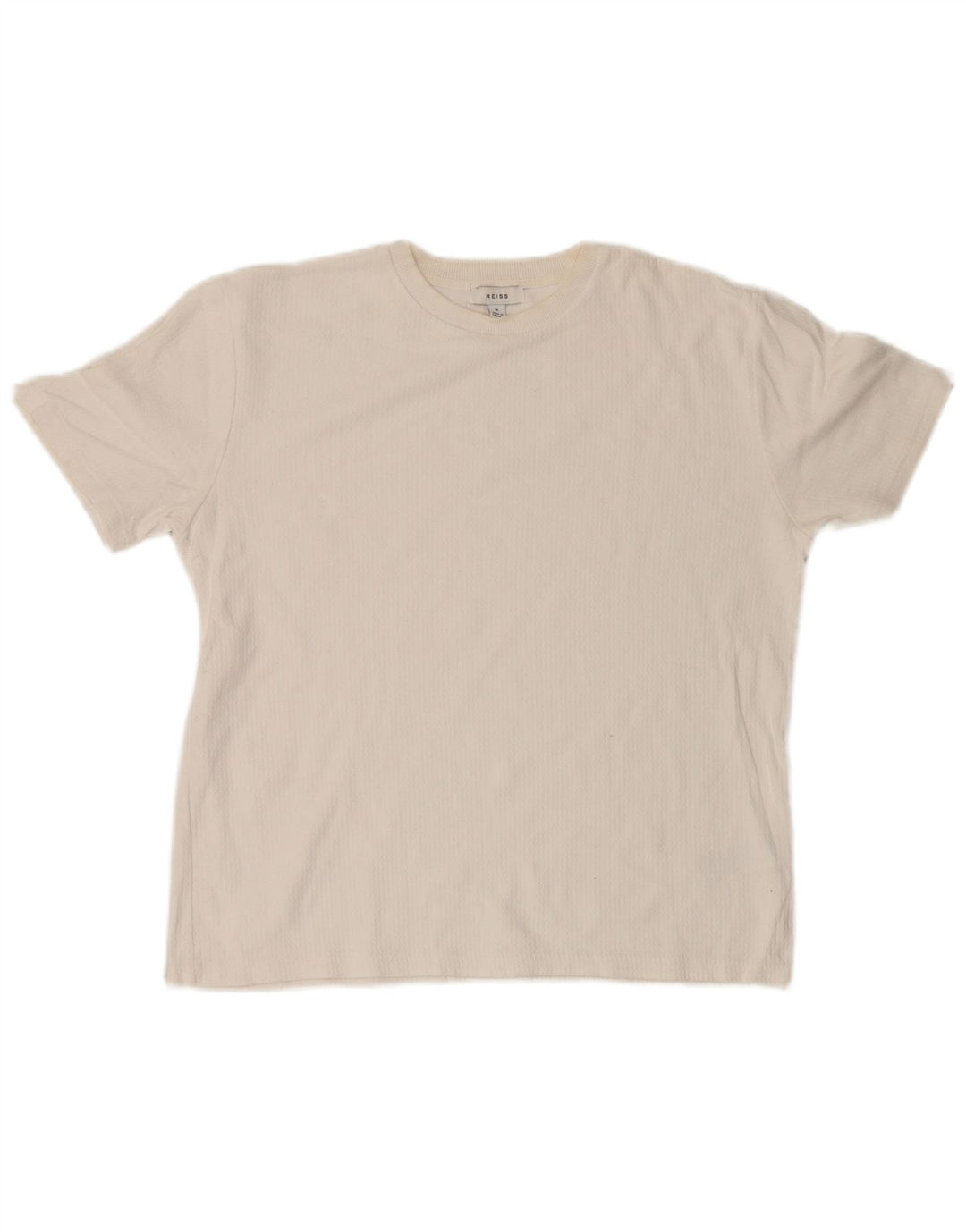 Reiss Mens T-Shirt Top Medium White Cotton
