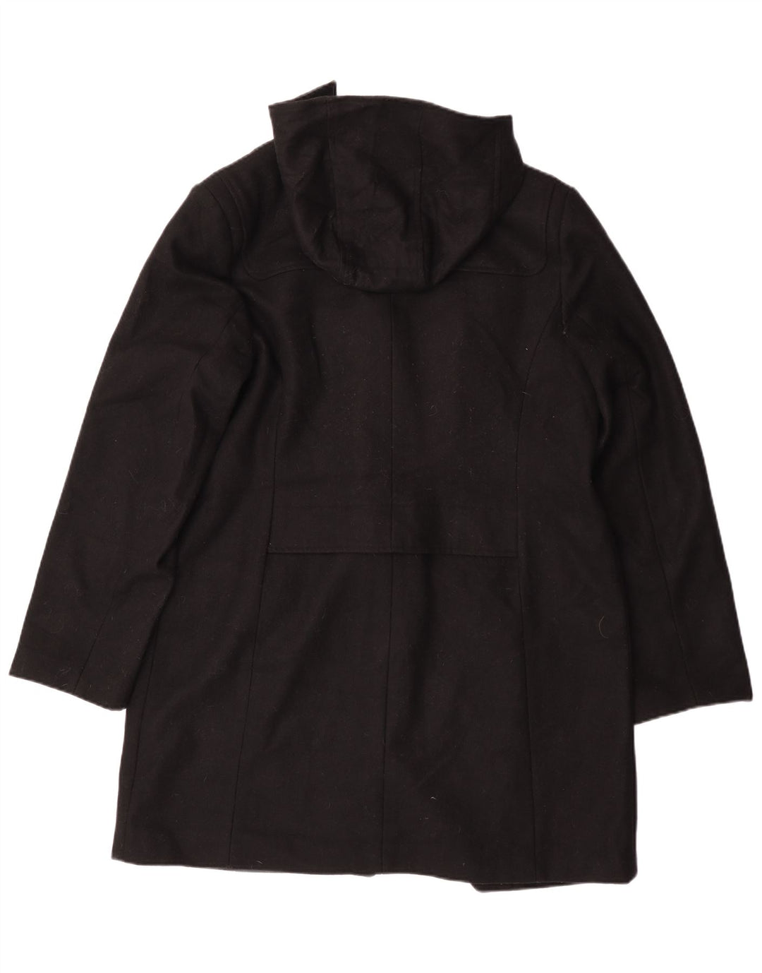 Style&Co Womens Hooded Duffle Coat UK 16 Large Black Wool