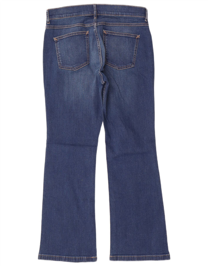 Marks & Spencer Womens Slim Bootcut Jeans UK 12 Medium W30 L28 Blue Cotton