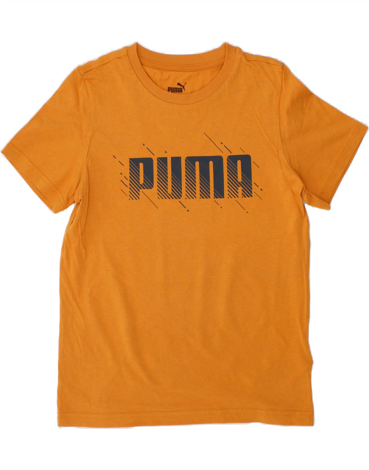PUMA Boys Graphic T-Shirt Top 9-10 Years  Orange Cotton Vintage Puma and Second-Hand Puma from Messina Hembry 
