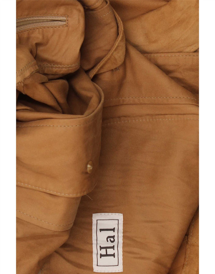 Vintage Mens Suede Jacket UK 40 Large Beige