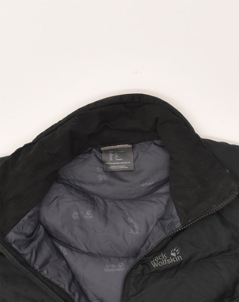 JACK WOLFSKIN Womens Padded Jacket UK 6 XS  Black Polyester | Vintage Jack Wolfskin | Thrift | Second-Hand Jack Wolfskin | Used Clothing | Messina Hembry 