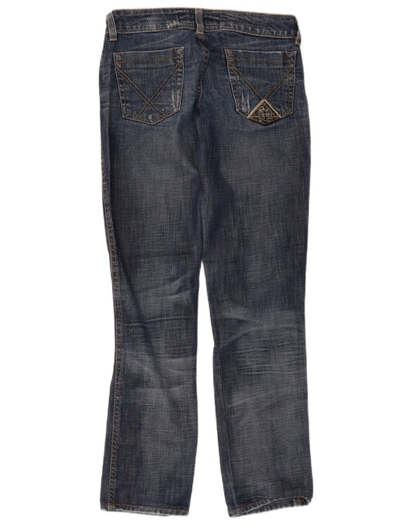 Roy Rogers Womens Distressed Straight Jeans IT 42 Medium W28 L30 Blue