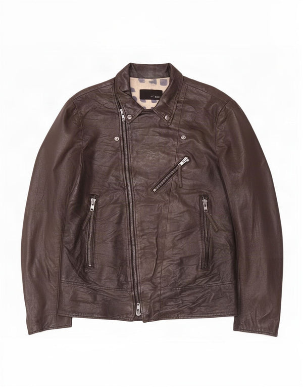 Vintage Mens Leather Jacket UK 38 Medium Brown