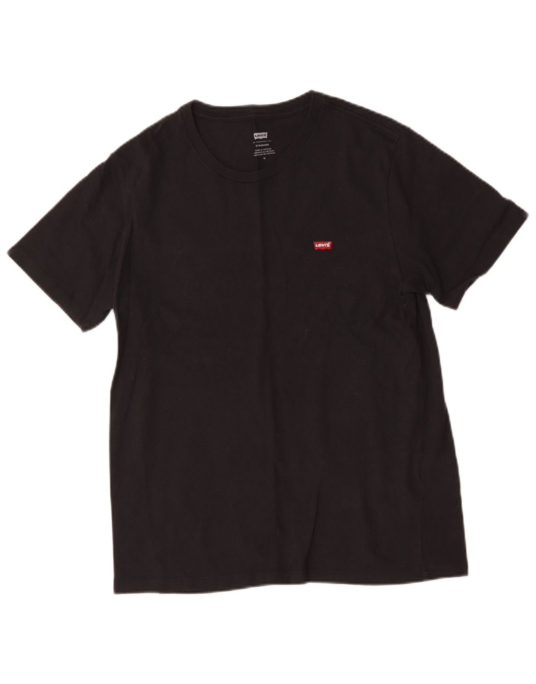 Levi's Mens Standard T-Shirt Top Medium Black Cotton