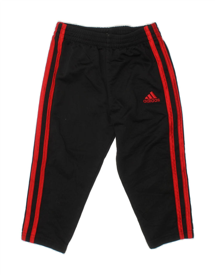 ADIDAS Baby Boys Tracksuit Trousers 18-24 Months Black Polyester Vintage Adidas and Second-Hand Adidas from Messina Hembry 