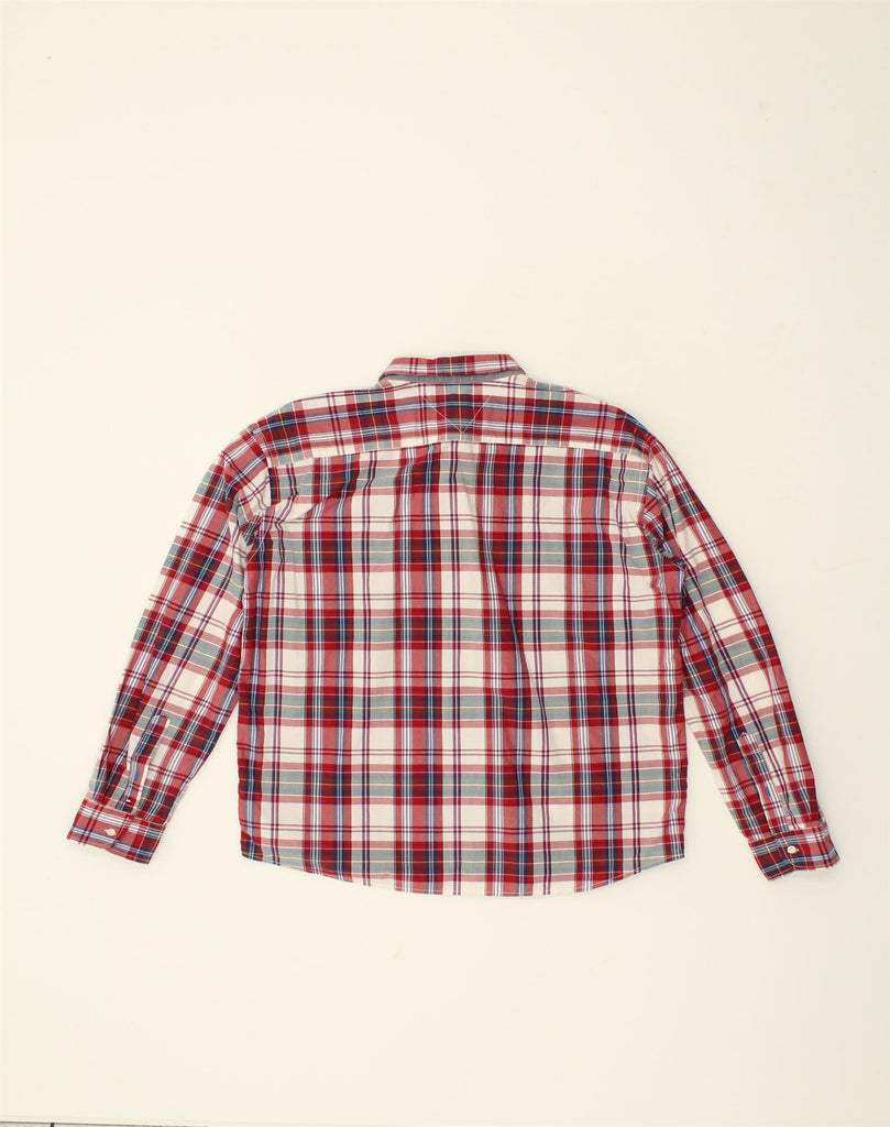 TOMMY HILFIGER Mens Vintage Fit Shirt XL Red Check Cotton | Vintage Tommy Hilfiger | Thrift | Second-Hand Tommy Hilfiger | Used Clothing | Messina Hembry 