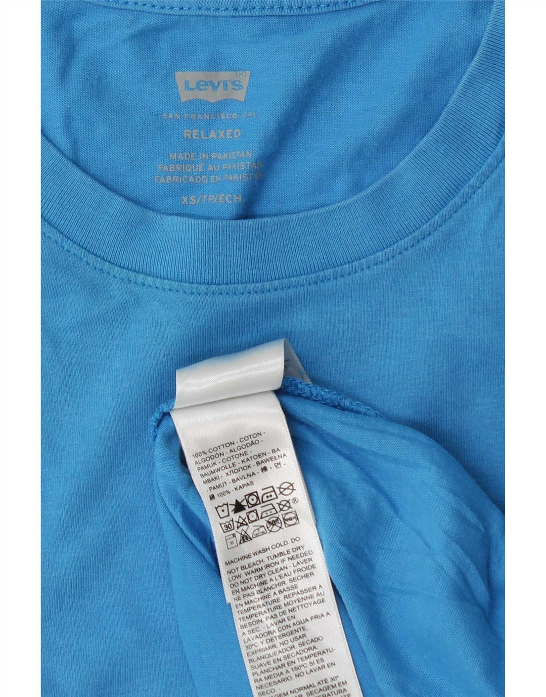 Levi's Mens Relaxed T-Shirt Top XS Blue Cotton