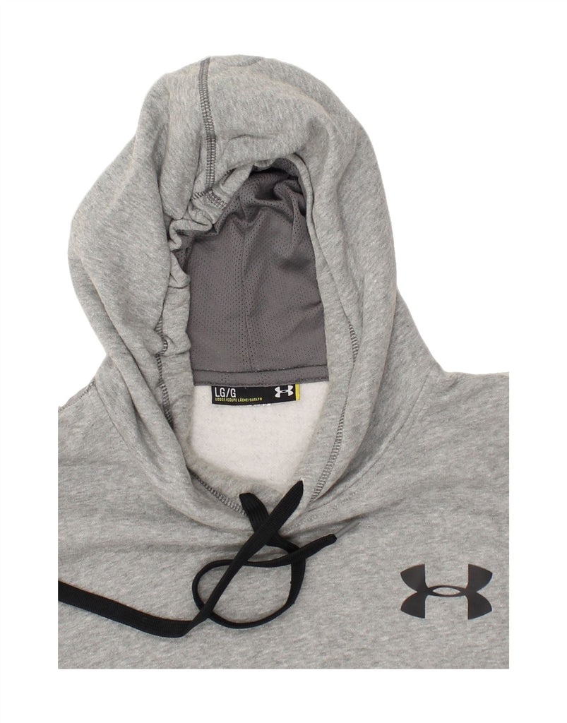 UNDER ARMOUR Mens Hoodie Jumper Large Grey Polyester | Vintage Under Armour | Thrift | Second-Hand Under Armour | Used Clothing | Messina Hembry 