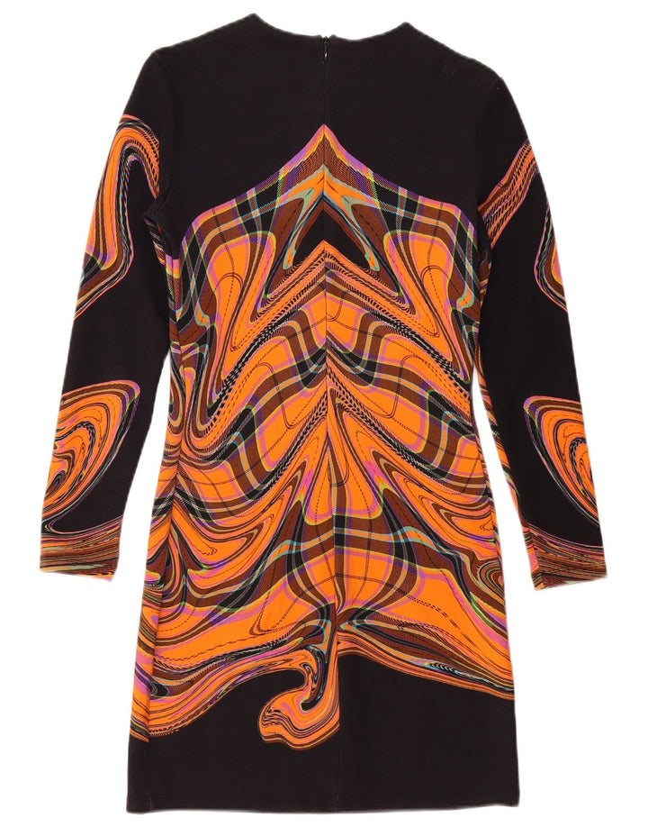 Desigual Womens Abstract Pattern Sheath Dress UK 12 Medium Black