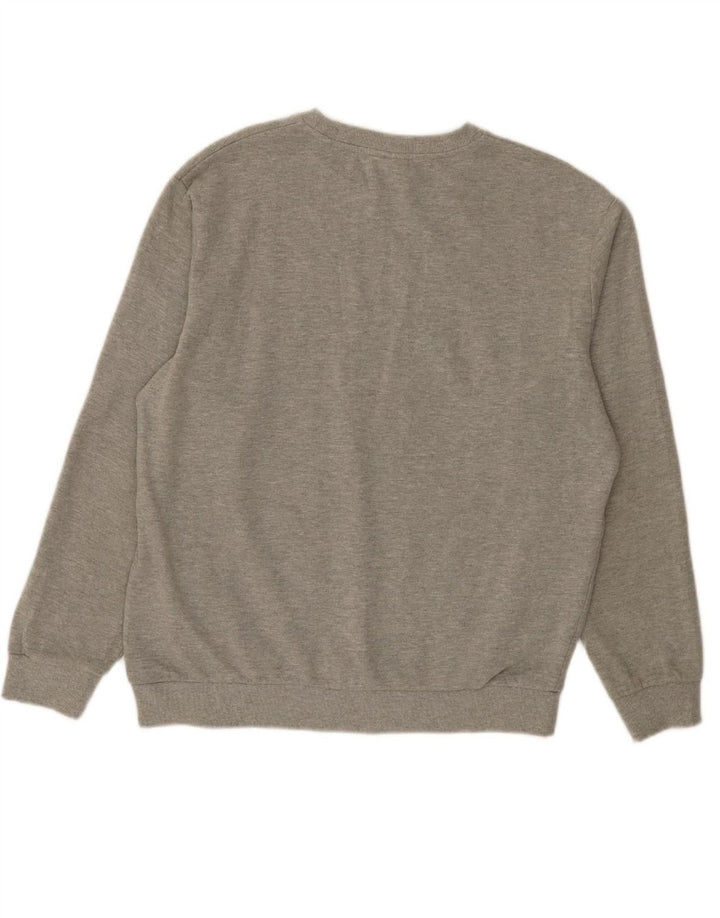 FILA Mens Graphic Sweatshirt Jumper Medium Grey Cotton