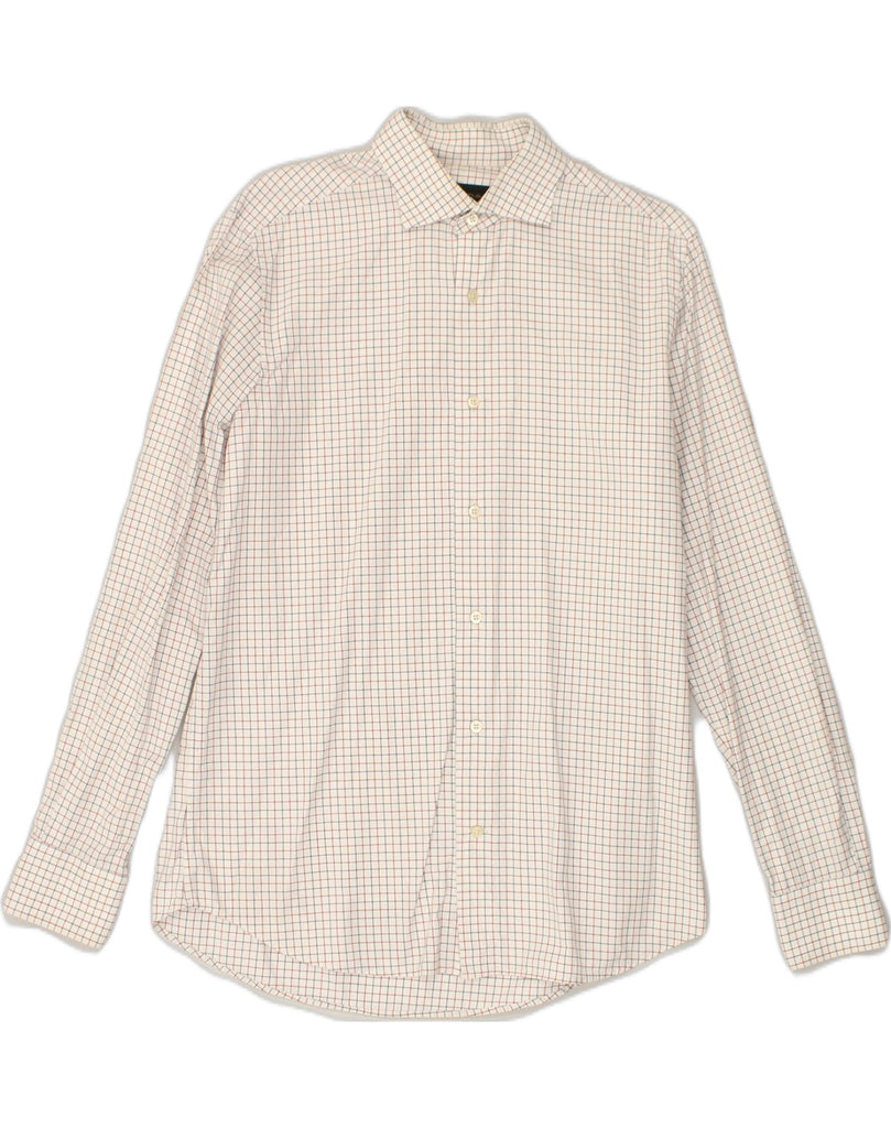 MASSIMO DUTTI Mens Shirt Size 41 16 Large Off White Check | Vintage Massimo Dutti | Thrift | Second-Hand Massimo Dutti | Used Clothing | Messina Hembry 