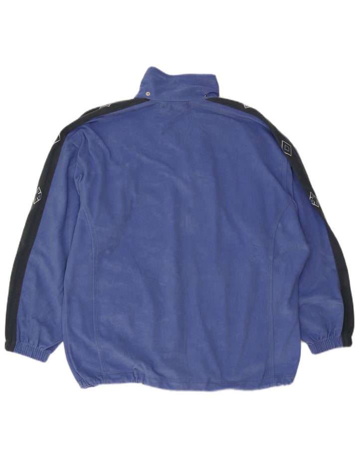 Diadora Womens Oversized Graphic Tracksuit Top Jacket UK 14 Medium Blue