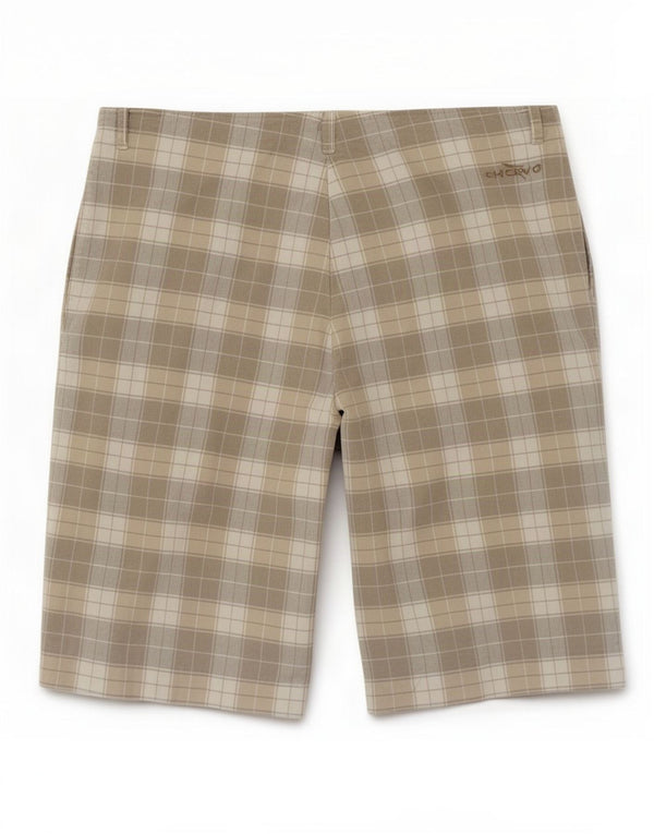 Chervo Womens Casual Shorts IT 46 Large W30 Grey Check Cotton