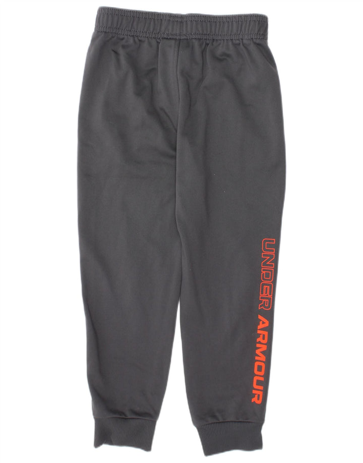 UNDER ARMOUR Boys Tracksuit Trousers Joggers 3-4 Years  Grey Polyester