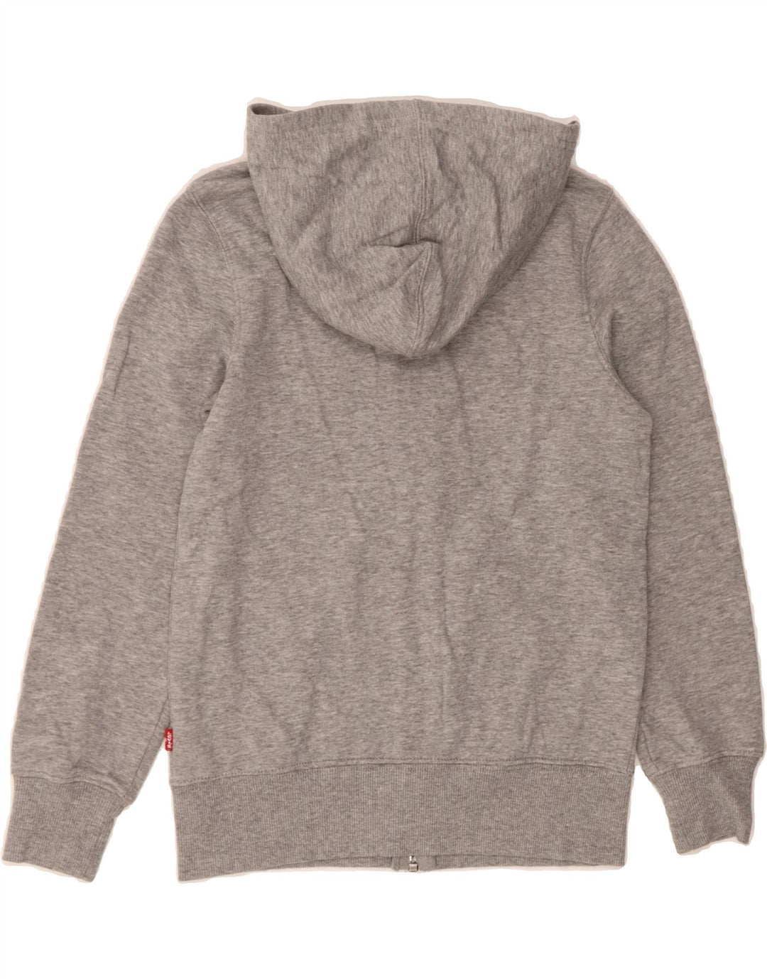 LEVI'S Girls Zip Hoodie Sweater 7-8 Years Medim Grey Polyester Vintage Levi's and Second-Hand Levi's from Messina Hembry 
