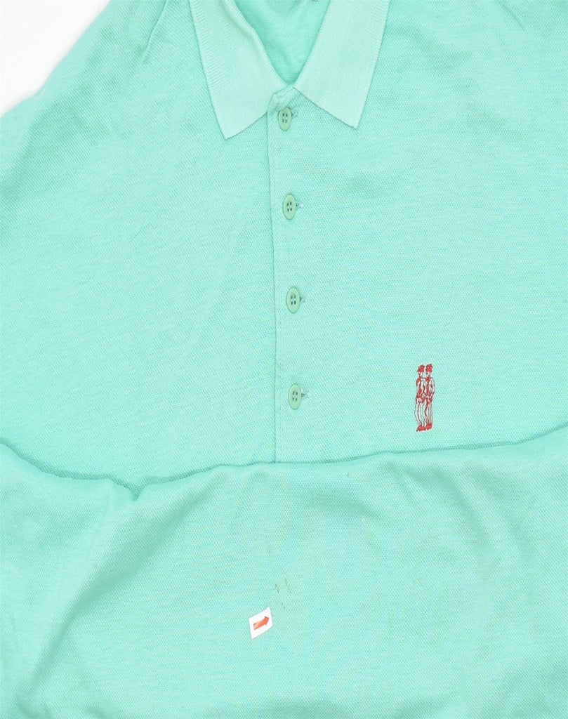 CERRUTI Mens Polo Shirt XL Green Cotton | Vintage | Thrift | Second-Hand | Used Clothing | Messina Hembry 