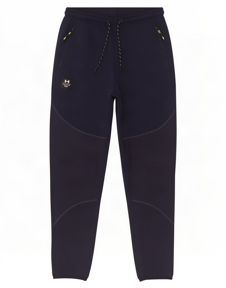 Under Armour Mens Tracksuit Trousers Joggers Medium Navy Blue Polyester