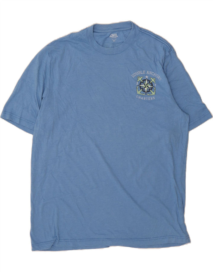 IZOD Mens Graphic T-Shirt Top XL Blue Cotton Vintage Izod and Second-Hand Izod from Messina Hembry 