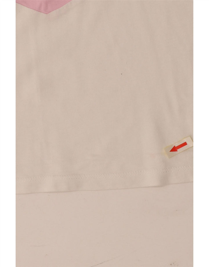 Levi's Womens Crop Graphic Vest Top UK 14 Large White Colourblock