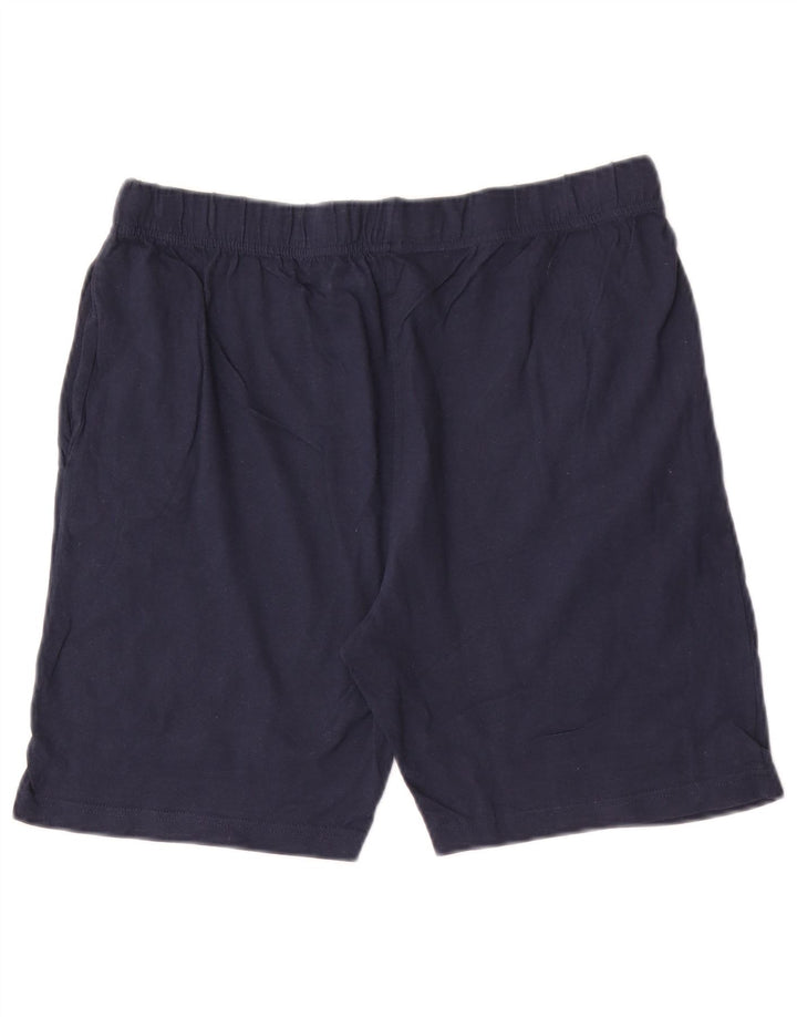 Bench Mens Graphic Sport Shorts Medium Navy Blue Cotton