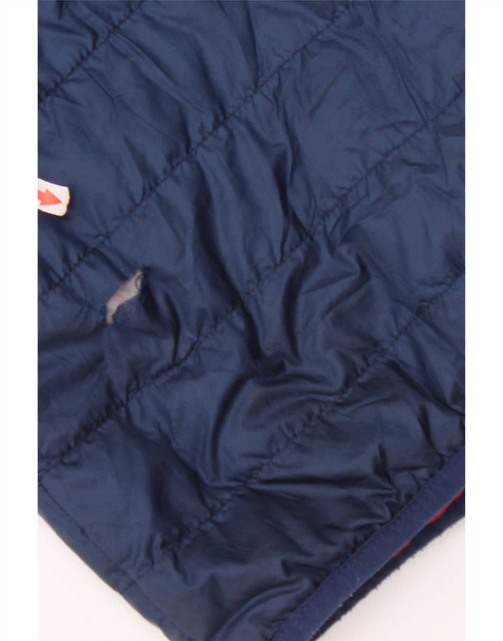 Umbro Mens Hooded Padded Jacket UK 40 Large Navy Blue Polyester