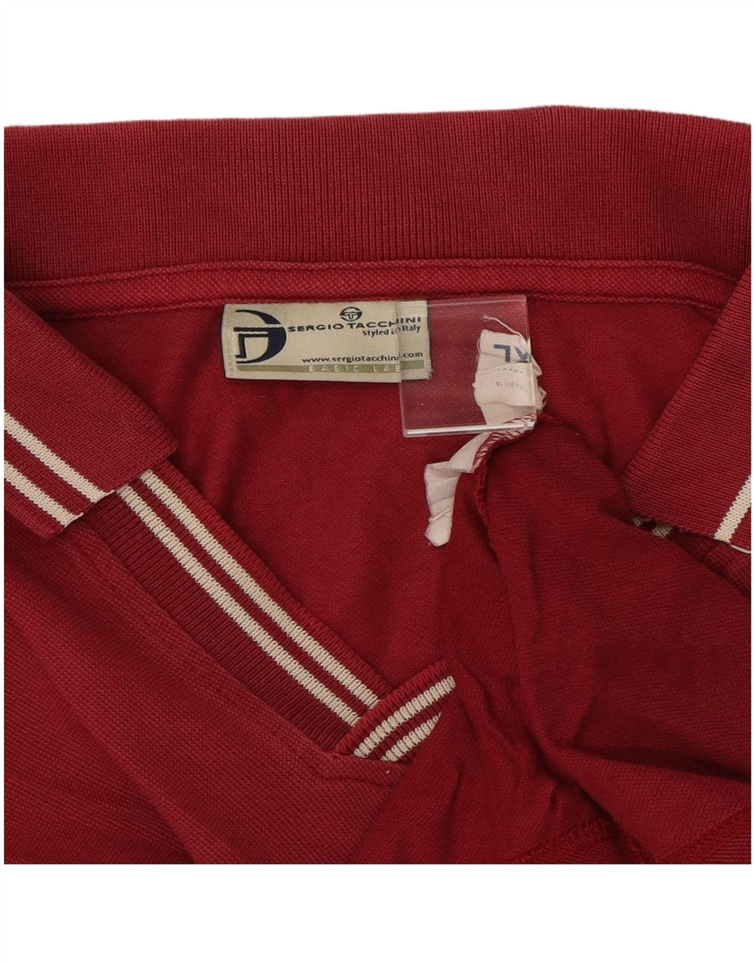 Sergio Tacchini Mens Polo Shirt XL Burgundy