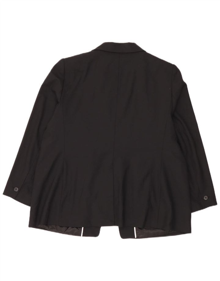 Marks & Spencer Womens Autograph 1 Button Blazer Jacket UK 18 XL Black