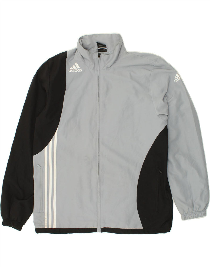 ADIDAS Mens Tracksuit Top Jacket UK 44/46 Large Grey Colourblock Polyester | Vintage Adidas | Thrift | Second-Hand Adidas | Used Clothing | Messina Hembry 