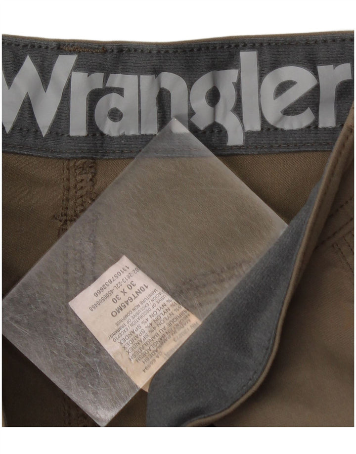 Wrangler Mens Straight Cargo Trousers W30 L30 Khaki Nylon