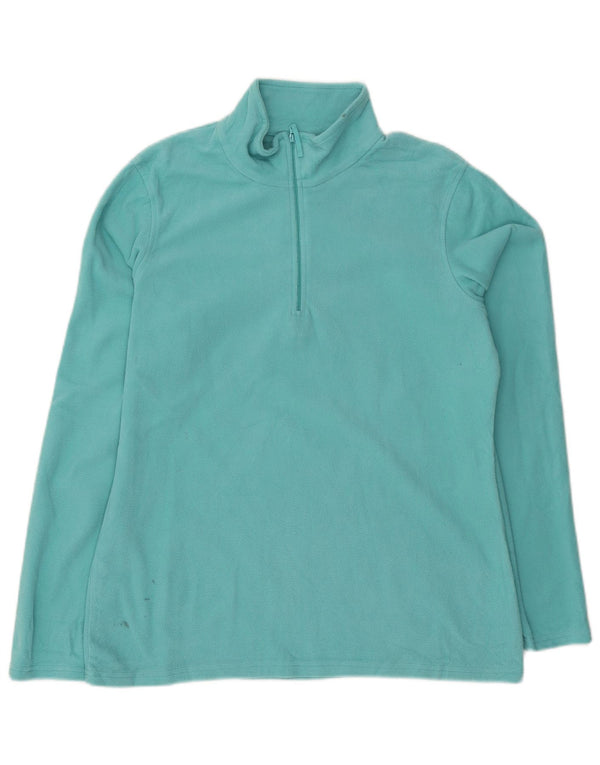 Mountain Warehouse Womens Zip Neck Fleece Jumper UK 16 Large Blue Polyester