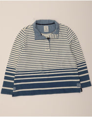 JOULES Womens Sweatshirt Jumper UK 22 3XL Navy Blue Striped Nautical