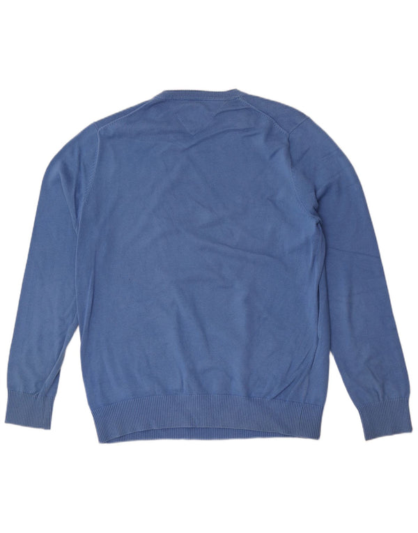 Tommy Hilfiger Mens Crew Neck Jumper Sweater 2XL Blue Cotton