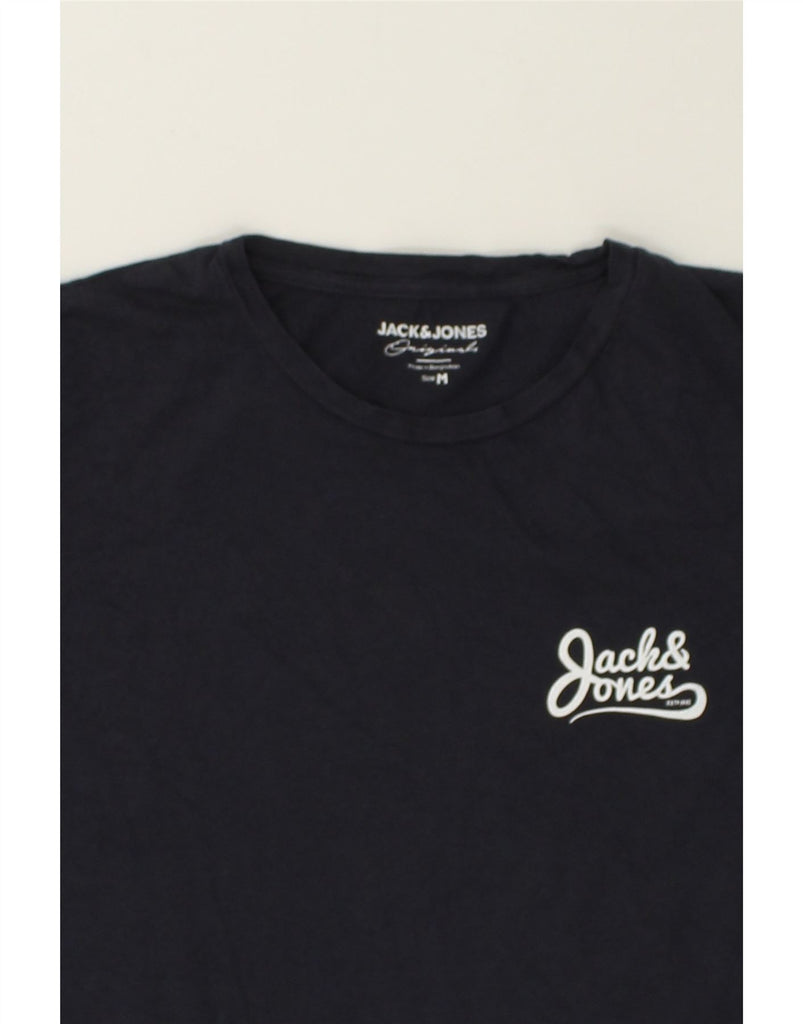 JACK & JONES Mens T-Shirt Top Medium Navy Blue Cotton | Vintage Jack & Jones | Thrift | Second-Hand Jack & Jones | Used Clothing | Messina Hembry 