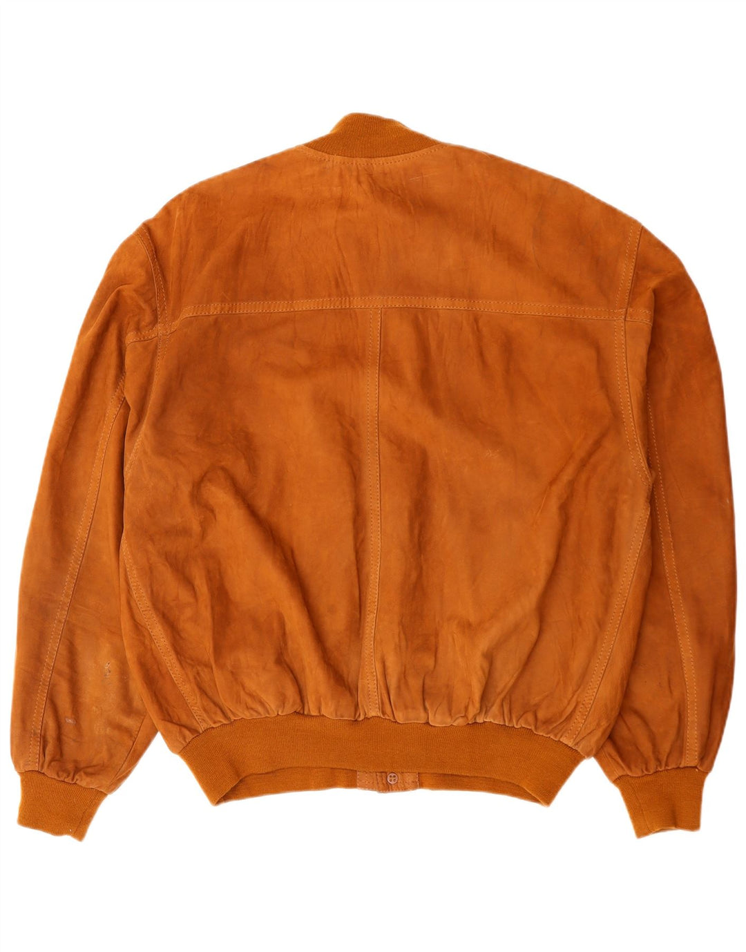 Vintage Mens Suede Bomber Jacket IT 54 2XL Brown Leather