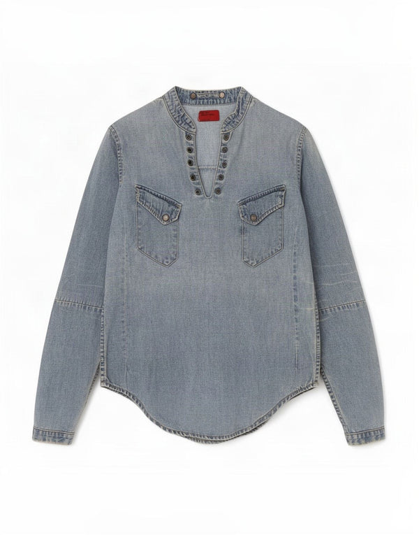Levi's Womens Pullover Denim Shirt UK 6 XS Blue Cotton