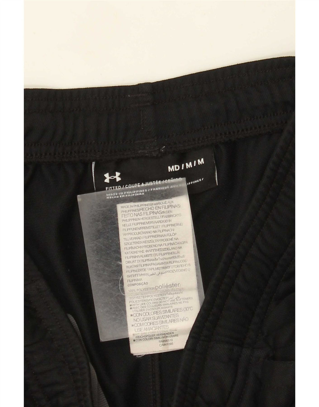 Under Armour Mens Tracksuit Trousers Medium Black Polyester