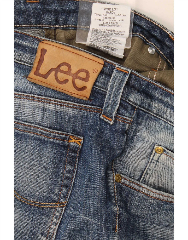 Lee Womens Marion Flared Jeans W32 L31 Blue Cotton