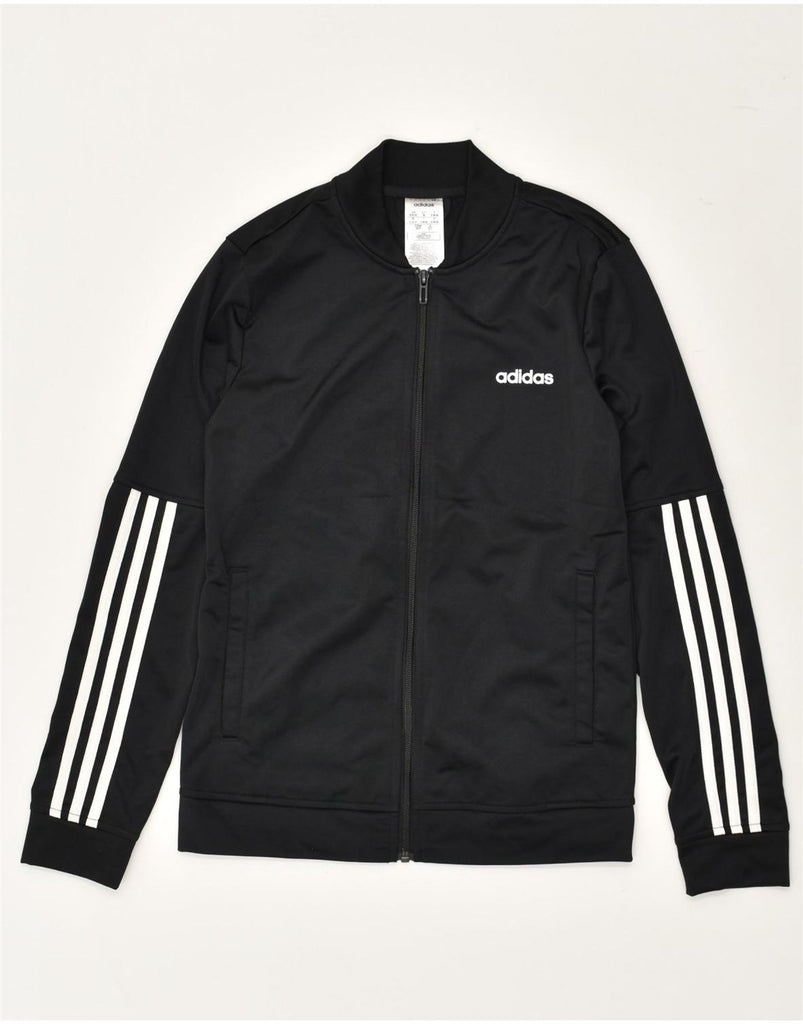 ADIDAS Womens Tracksuit Top Jacket UK 8/10 Small Black Polyester | Vintage Adidas | Thrift | Second-Hand Adidas | Used Clothing | Messina Hembry 