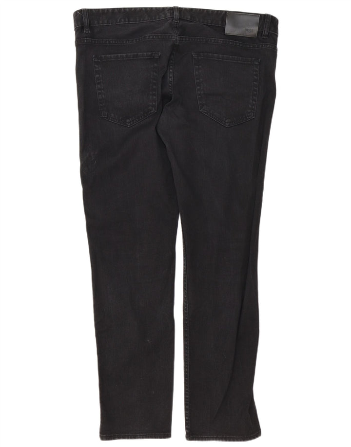Hugo Boss Mens Slim Jeans W38 L32 Black Cotton