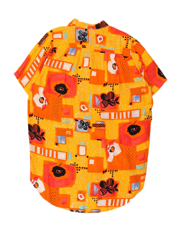 Vintage Womens Shirt Dress UK 22 3XL Yellow Patchwork