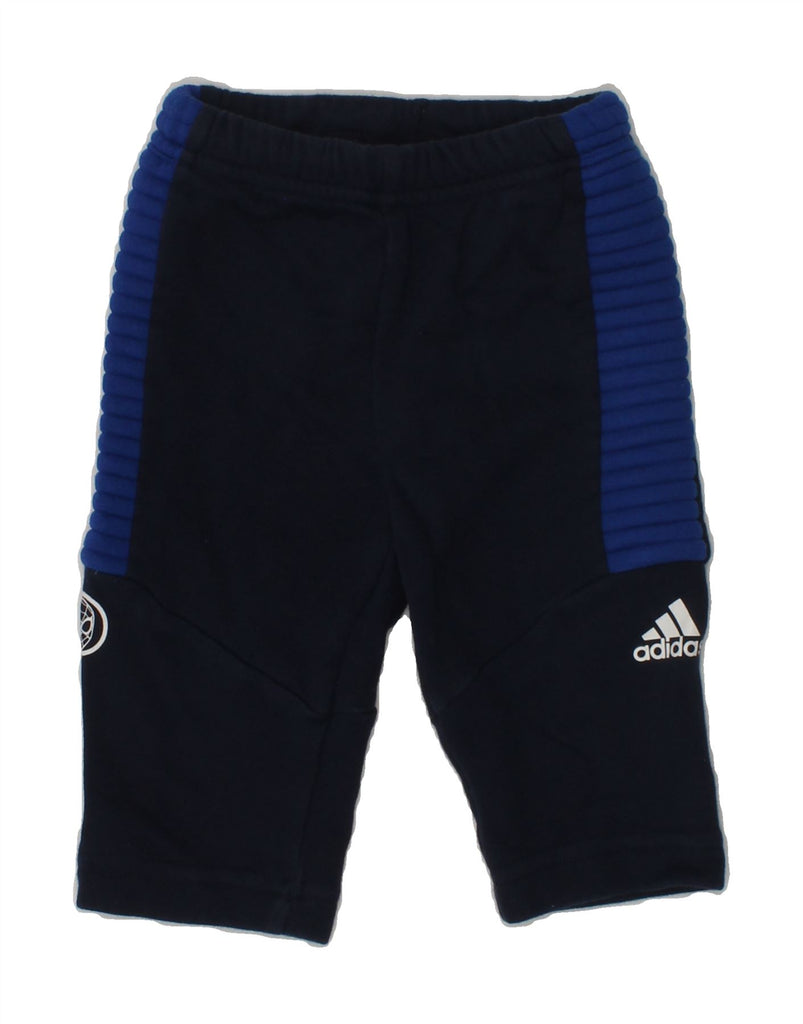 ADIDAS Baby Boys Graphic Tracksuit Trousers 3-6 Months Navy Blue | Vintage Adidas | Thrift | Second-Hand Adidas | Used Clothing | Messina Hembry 
