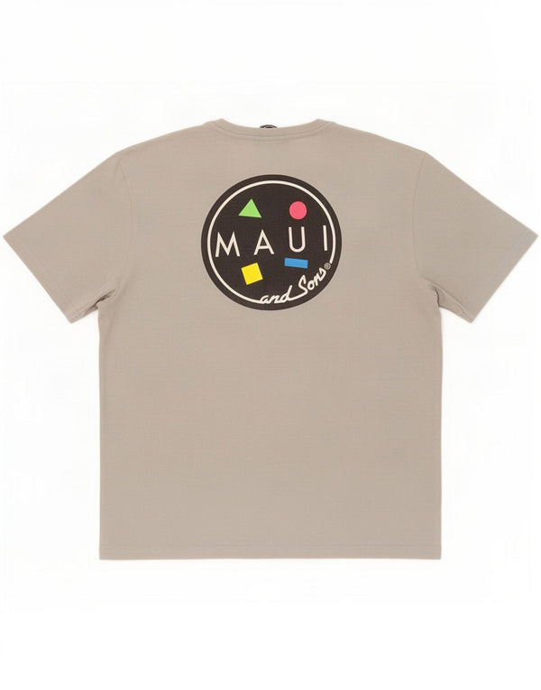 Maui and Sons Mens Graphic T-Shirt Top Large Grey Cotton